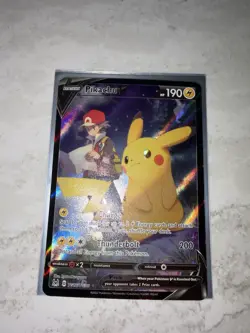 Pokemon TCG Pikachu v TG16/TG30 Lost Origin 2022 Full Art Holo Ultra Rare Card - Image 1
