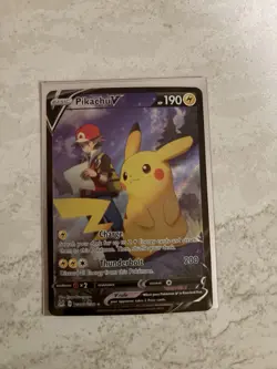 Pokemon TCG Pikachu v TG16/TG30 Lost Origin 2022 Full Art Holo Ultra Rare Card - Image 2