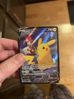 Pokemon TCG Pikachu v TG16/TG30 Lost Origin 2022 Full Art Holo Ultra Rare Card - Image 3