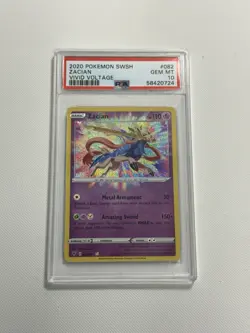 Pokemon Zacian Amazing Rare Vivid Voltage 082/185 Holo PSA 10! Pokemon! - Image 1