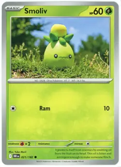 Smoliv - 021/182 - Destined Rivals - NM/M - English - Pokemon - Image 1