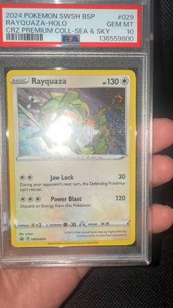 TAIL SWIRL 💫HOLO BLEED🩸Pokemon Rayquaza SWSH029 Black Star Promo Holo PSA 10 - Image 2