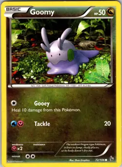 Pokemon TCG Goomy XY Flashfire 72/106 Regular Common Card Played LP - Image 1