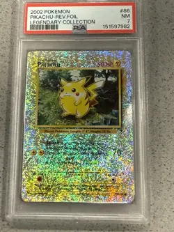 2002 POKEMON LEGENDARY COLLECTION #86/110 PIKACHU REVERSE HOLO PSA 7 - Image 2