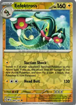 Pokemon TCG - Eelektross 069/197 Reverse Holo Obsidian Flames - NM - Image 1
