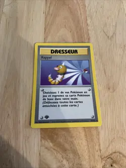 Pokemon TCG SCOOP UP 1ST EDITION FRENCH RAPPEL Base Set 78/102 NM - Image 2