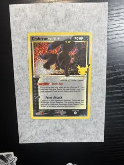 Pokemon TCG Umbreon Gold Star 17/17 Celebrations Classic Collection Holo LP ++ - Image 1