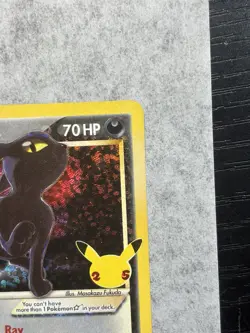 Pokemon TCG Umbreon Gold Star 17/17 Celebrations Classic Collection Holo LP ++ - Image 3