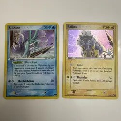Pokemon Suicune &bRaikou 3/17 4/17 POP SERIES 2 Vintage Lot - Image 2