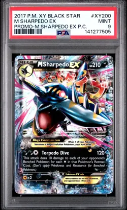 Pokemon PSA 9 M Sharpedo EX XY200 Holon 2017 Promo Premium Collection Mint - Image 1