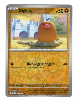 Pokemon TCG Diglett S&V Obsidian Flames 103/197 Reverse Holo Common Card NM - Image 1