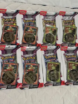 Pokemon Paldea Evolved Checklane Blister Pack Lot (8 Packs Total) - Image 1