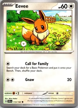 Eevee 113/142 SV07: Stellar Crown Pokemon TCG Common NM - Image 1