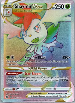 Shaymin VSTAR Secret 173/172 SWSH09: Brilliant Stars Pokemon TCG Secret Rare NM - Image 1