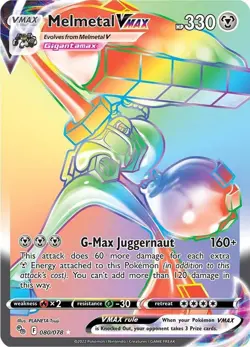 Melmetal VMAX Holo Secret Rare Pokemon GO 080/078 NM - Image 1