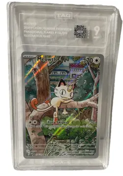 2025 Pokemon Phantasma Flames #106/094 Meowth TAG MINT 9 - Image 1