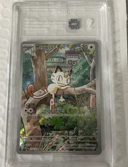 2025 Pokemon Phantasma Flames #106/094 Meowth TAG MINT 9 - Image 2