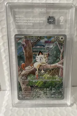 2025 Pokemon Phantasma Flames #106/094 Meowth TAG MINT 9 - Image 4