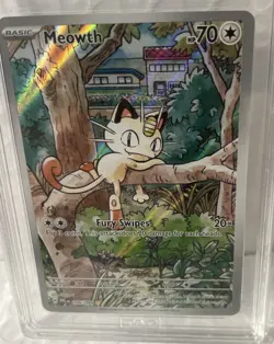 2025 Pokemon Phantasma Flames #106/094 Meowth TAG MINT 9 - Image 5