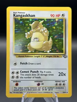 Kangaskhan 5/64 Jungle Holo Wizards Of The Coast WOTC Pokemon TCG 1999 Vintage - Image 1