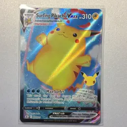 Pokemon Surfing Pikachu VMAX 009/025 Celebrations Ultra Rare Holo 310 HP English - Image 1