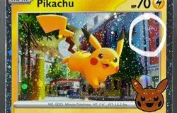 Pikachu – Trick-or-Trade Cosmos Holo 018/091 – Heart Swirl – NM Pokemon - Image 3