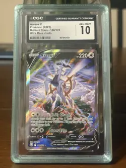 2022 Pokemon Arceus V #166/172 Brilliant Stars Alternate Art Ultra Rare CGC 10 - Image 1