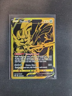 Zacian V Gold Pokemon Sword and Shield Black Star Promo SWSH076 - Image 3