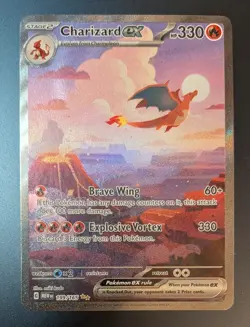 Charizard ex 199/165 Pokemon Scarlet Violet 151 EX Special Illustration Rare NM - Image 1