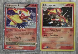 QTY: 2 | Infernape LV.X 121/130 + Diamond & Pearl Holo Bundle | VINTAGE POKEMON - Image 1