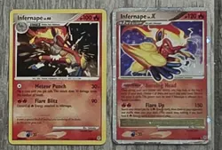 QTY: 2 | Infernape LV.X 121/130 + Diamond & Pearl Holo Bundle | VINTAGE POKEMON - Image 2