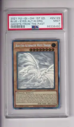 BLUE-EYES ALTERNATIVE WHITE DRAGON GFTP-EN129 GHOST RARE 1ST ED YUGIOH TCG PSA 9 - Image 1