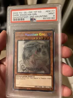 Yu-Gi-Oh Dark Magician Girl Ghost Rare 1st Edition GFP2-EN177 PSA 9 Mint - Image 1
