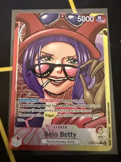 One Piece CCG Belo Betty Leader Alt Art Foil OP05-002 5000 Power English - Image 3