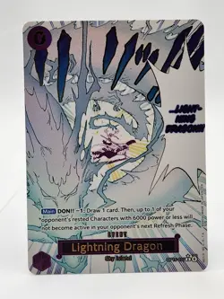 One Piece CCG Lightning Dragon Manga OP15-077 R Adventure on KAMI's Island - Image 1
