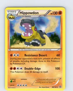 Pokemon TCG Hippowdon XY Primal Clash 88/160 Holo Rare Card Played LP - Image 1