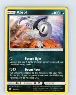 Pokemon TCG Absol S&M Guardians Rising 81/145 Holo Rare Card LP-NM - Image 1