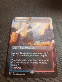 Steam Vents R 0348 (Borderless) MTG Lorwyn Eclipsed Rare Non Foil Dual-Sided NM - Image 1