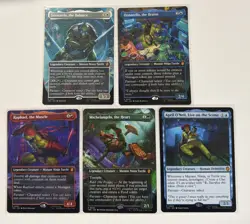 MTG TMNT Lot Of 5 Mythic Borderless, Balance Brains Heart Muscle Leonardo April - Image 1