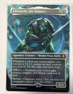 MTG TMNT Lot Of 5 Mythic Borderless, Balance Brains Heart Muscle Leonardo April - Image 2