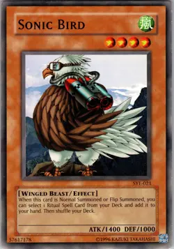 Yu-Gi-Oh TCG Sonic Bird SYE-021 Unlimited Regular Common Card NM - Image 1