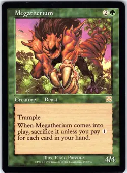 Megatherium 259 R Mercadian Masques Magic the Gathering MTG NM - Image 1