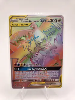 Pokemon Moltres & Zapdos & Articuno GX TAG TEAM Secret Rare Full Art Holo Hidde… - Image 2