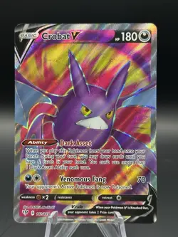 Crobat V 182/189 Pokemon TCG: Sword & Shield - Darkness Ablaze Ultra Rare - Image 1