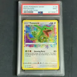 Pokemon Rayquaza Amazing Rare Holo 138/185 Swsh04 Vivid Voltage PSA 9 120HP - Image 1