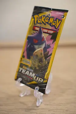 7.70g Pokemon TCG Team Up Mini Booster Pack 3 Card Gengar Mimikyu Art Sealed - Image 4