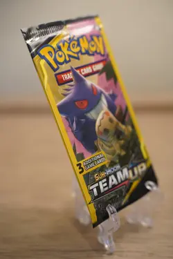 7.70g Pokemon TCG Team Up Mini Booster Pack 3 Card Gengar Mimikyu Art Sealed - Image 5