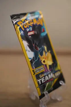 7.77g Pokemon TCG Team Up Mini Booster Pack 3 Card Reshiram Pikachu Art Sealed - Image 5
