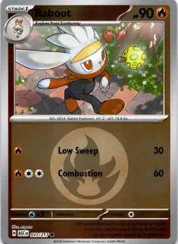 RABOOT 27/142 C STELLAR CROWN POKEMON REVERSE HOLO LP - Image 1