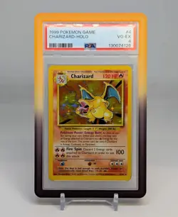 PSA 4 ✨ Charizard Holo #4 ✨ Base Set ✨ Wizards Of The Coast Vintage Pokemon 1999 - Image 2